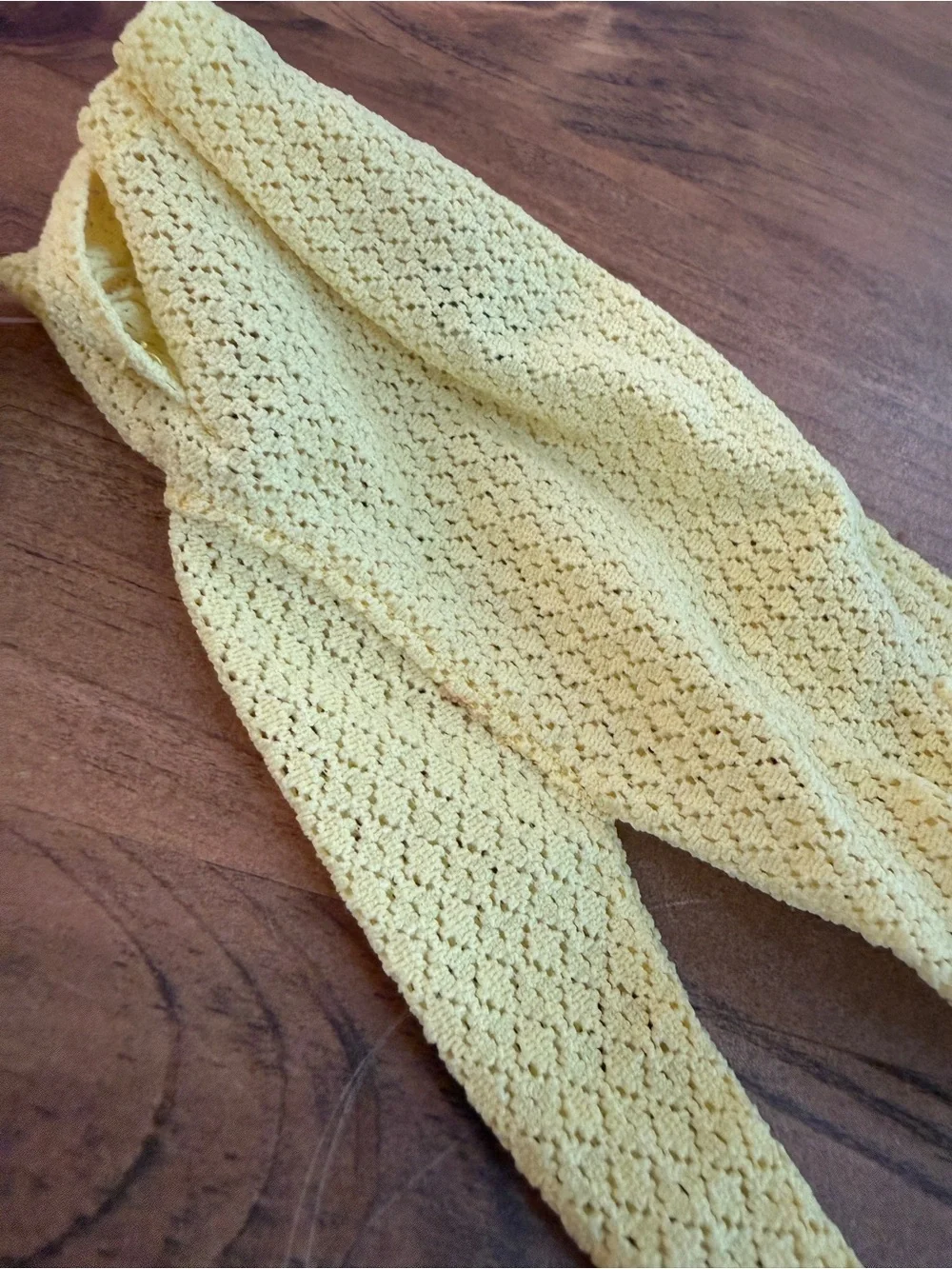 Yellow Vintage-Style Crochet Women's Gloves